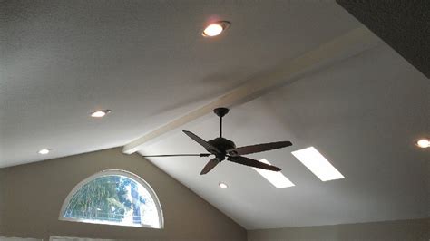 how to install a cathedral ceiling electrical box|installing ceiling fans on cathedral.